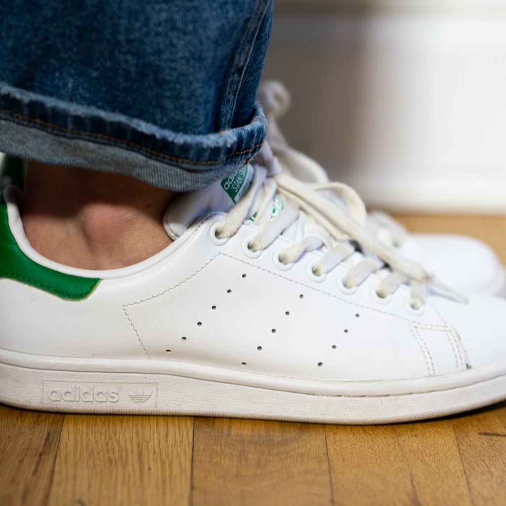Adidas Stan Smith Shoes Women Sz 6.5 White & Green